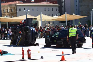 Simulacro de accidente de tráfico en la Plaza de La Concordia | Mateo G.J.