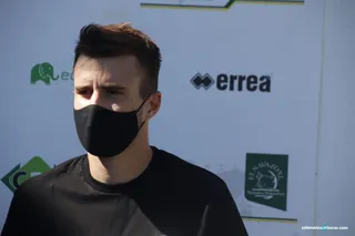 Raúl Parra en su presentación con el Guijuelo