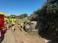 Una mujer atrapada tras sufrir una salida de vía con su coche en Doñinos de Ledesma