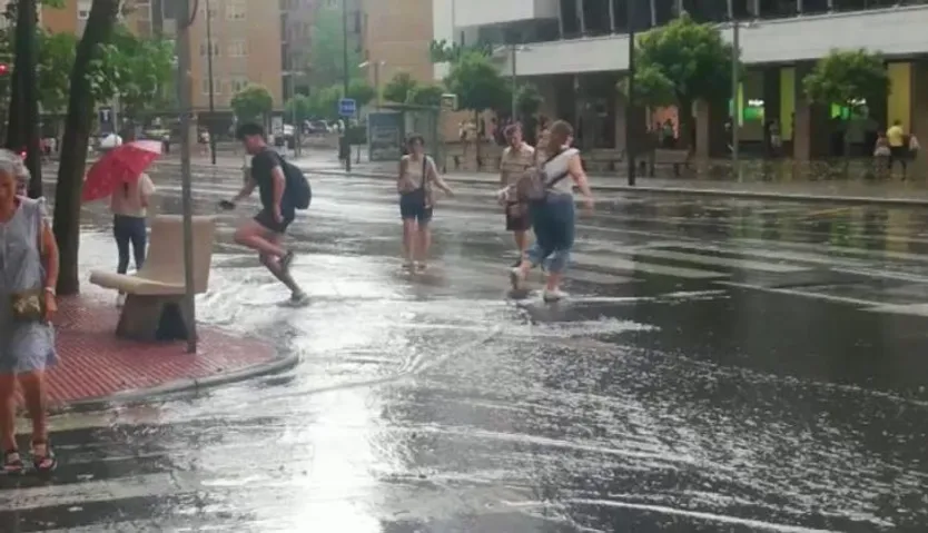 Fuerte tormenta en Salamanca durante este jueves