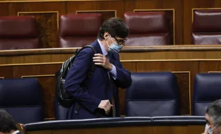El ministro de Sanidad, Salvador Illa, durante una sesión plenaria en el Congreso de los Diputados, en Madrid, (España), a 15 de octubre de 2020.
