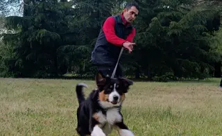 Pedro Bautista, director técnico del Club Canino ‘Baucan' impartiendo un taller canino