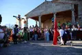 Barruecopardo bajada del cristo a la ermita y baile de la bandera 