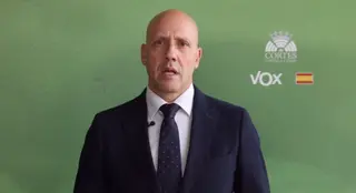 El exportavoz del Grupo Vox en las Cortes, Carlos Menéndez. E
