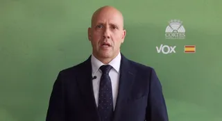 El exportavoz del Grupo Vox en las Cortes, Carlos Menéndez. E