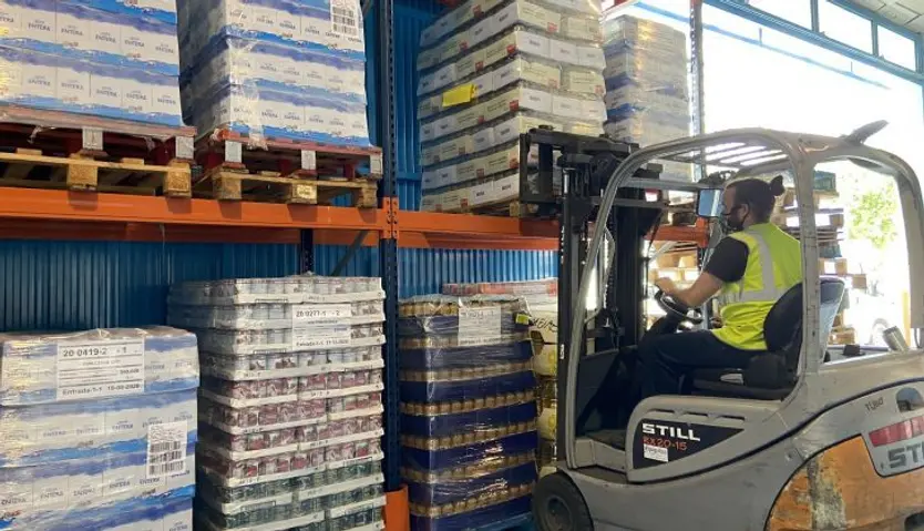  Uno de los almacenes del Banco de Alimentos