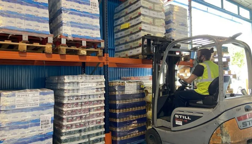 Uno de los almacenes del Banco de Alimentos