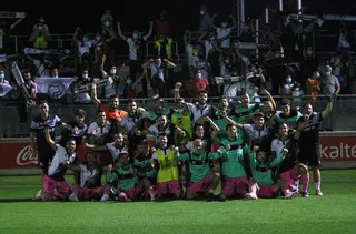 Unionistas lo celebra con su afición. Foto: Elisa Casado