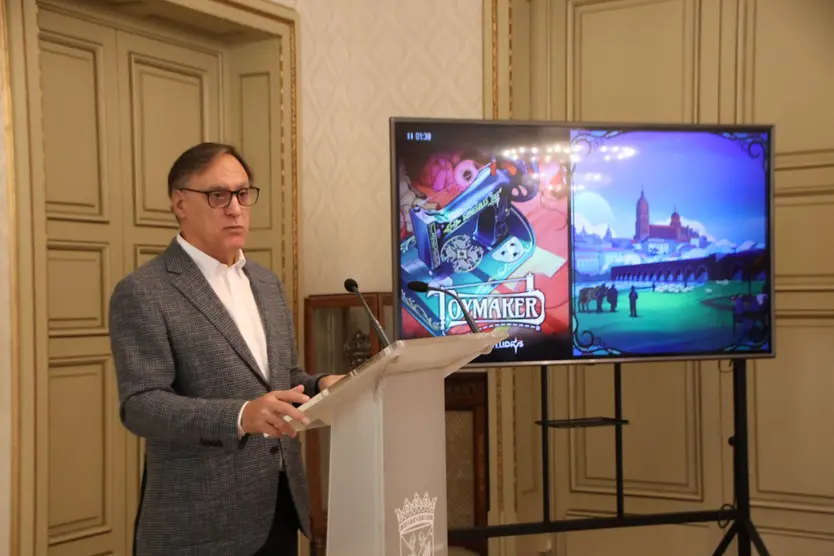Presentación el lanzamiento de un videojuego ambientando en Salamanca.