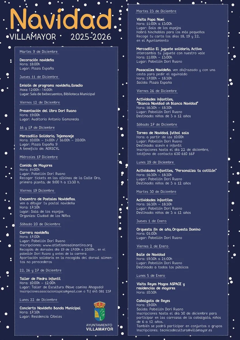Programación completa Navidad 2025 en Villamayor