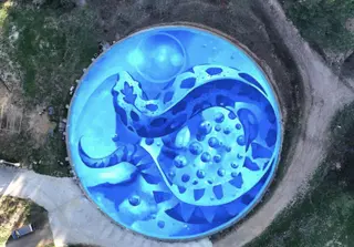"Tritón Miguelón" Obra nominada a Mejor Mural del Mundo 2023 del artista sea162 Foto de Street