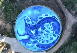"Tritón Miguelón" Obra nominada a Mejor Mural del Mundo 2023 del artista sea162 Foto de Street