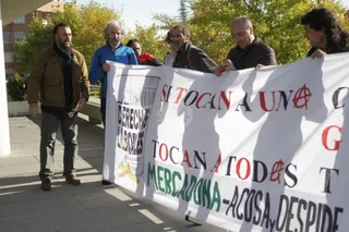 Concentración de CGT contra Mercadona
