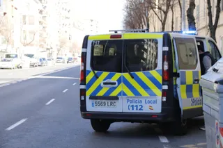 Un furgón de la Policía Local en el paseo de la Estación en una foto de archivo