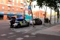 Imagen del accidente entre la moto y el coche en la avenida de los Cipreses | Asier Galache