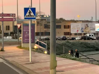 Accidente en la glorieta de la Charrería en Salamanca