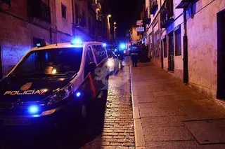 Policía Nacional en la plaza San Justo