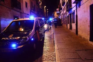 Policía Nacional en la plaza San Justo