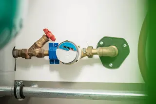 Contador de agua instalado