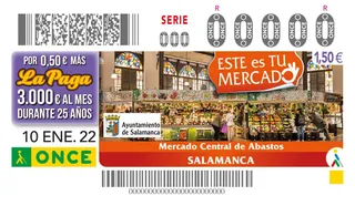 El Mercado de Abastos de Salamanca será la imagen del cupón de la ONCE del lunes