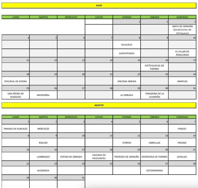 Calendario Concurso