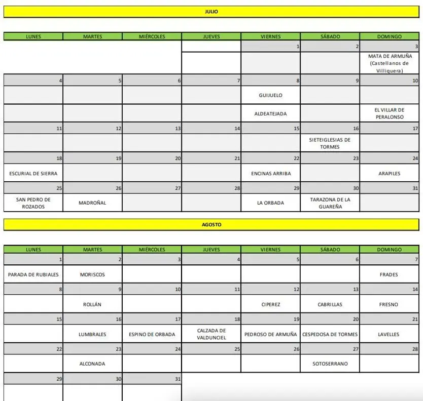 Calendario Concurso