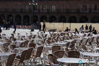 Una terraza de la Plaza Mayor de Salamanca