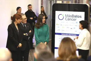 La Reina Letizia Ortiz en la presentación de 'Más Datos Cáncer' | Europa Press