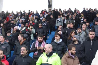 Ambiente en la prórroga del partido de Copa del Rey entre Unionistas y el Villarreal