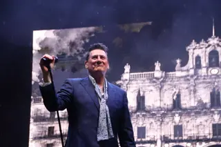 Tony Hadley, en la Plaza Mayor de Salamanca.