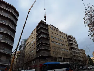 Construcción, trabajo en altura
