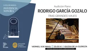 La iglesia de La Clerecía acogerá mañana la audición de piano de Rodrigo García Gozalo | UPSA