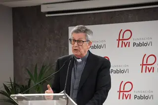 El rector de la Universidad Pontificia de Salamanca, Santiago García-Jalón de la Lama asiste a la jornada de clasura de la Escuela de Verano ‘El colapso de la democracia. La oportunidad para una geopolítica al servicio del ser humano’ | UPSA