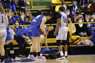 Copper, en el suelo ante IDK | FOTO SALAMANCA24HORAS.COM