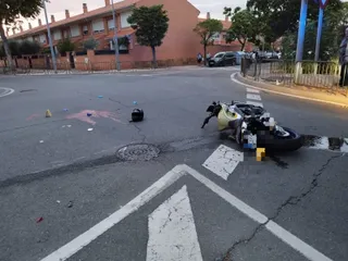 Accidente de moto en Chamberí