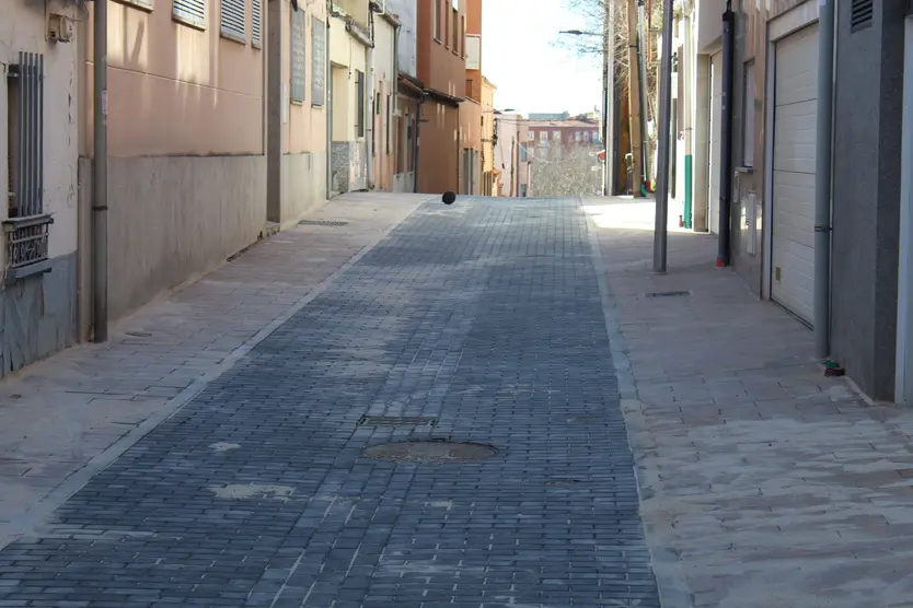 Saneamiento de la calle Santa Rita, en el barrio Blanco