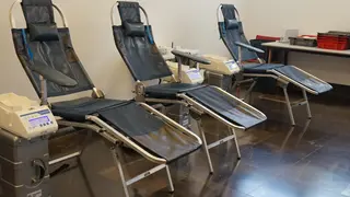 Espacio de donación de sangre