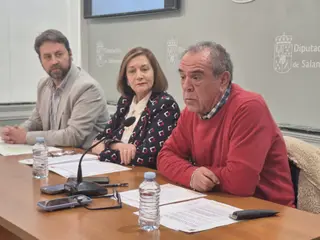 Antonio Cámara, Carmen Ávila y Luis Rodríguez en la Diputación