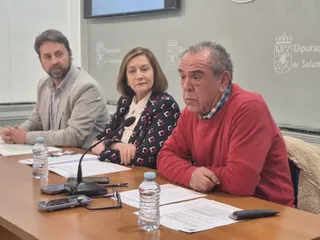 Antonio Cámara, Carmen Ávila y Luis Rodríguez en la Diputación