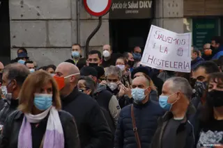 Manifestación de hosteleros en Gran Vía