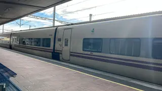 Alvia en el andén de la Estación de Tren Vialia (1)