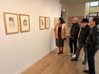 Momento de la apertura de la exposición en Santa Marta. 