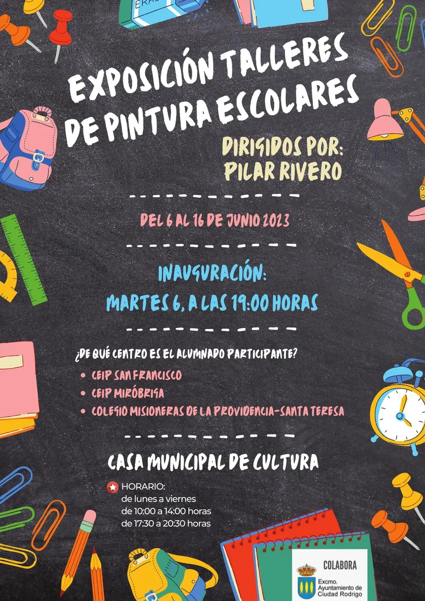 Cartel expo taller Riverfe junio 2023
