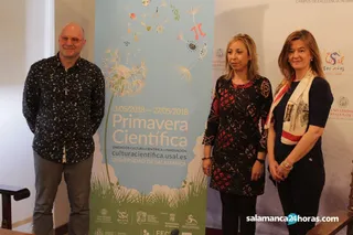 Gus Martín, Susana Pérez y Carmen Sánchez Bellota Primavera Científica