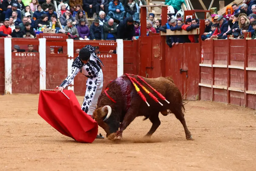 Tomás Bastos en la novillada con picadores de lunes en el Carnaval del Toro de Ciudad Rodrigo 2026