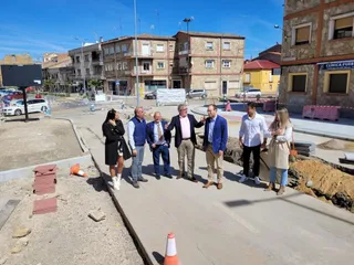 Visita a obras de rehabilitación en zona peatonal de Ciudad Rodrigo. JCYL