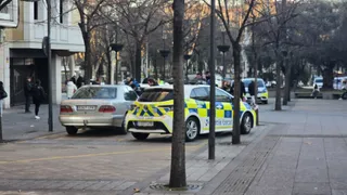 Un accidente en plaza España moviliza a varios efectivos municipales de Salamanca