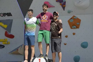 Pablo Blanco, en el campeonato de España de Escalada