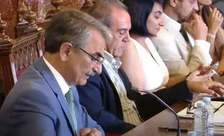 Celestino del Teso en el pleno de la Diputación