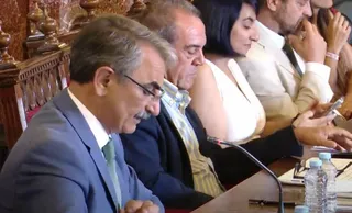 Celestino del Teso en el pleno de la Diputación